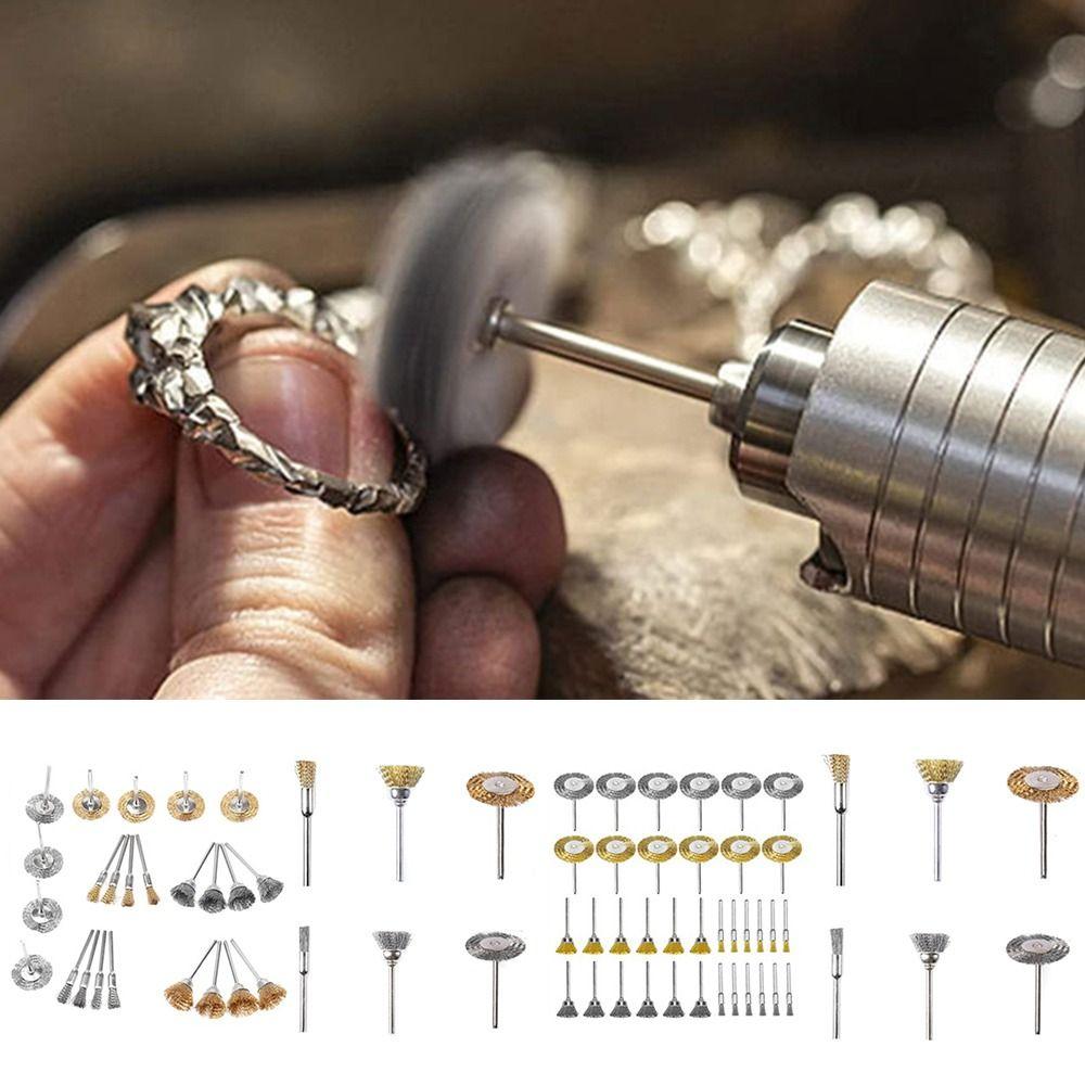 Accessories Electric Rotary Tools Wire Wheel Polishing Grinding Brass Brush Kit Buffing Sanding