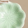 Lotus Leaf Fruit Dishes Retro Pastry Plate Fruit Plate Trinket Dish Household Serving Tray Tea Ceremony Supplies Ornaments Craft