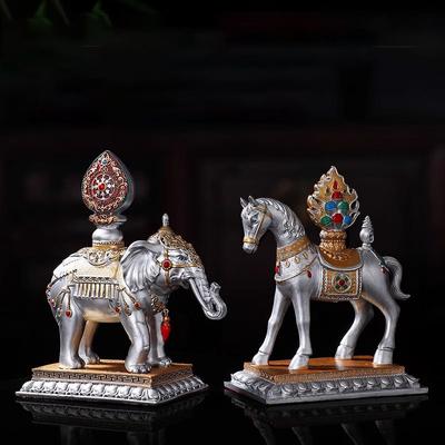Tantrické potřeby, ezoterické buddhistické slitiny kovů, zlacení, ceněný kůň, dekorace do domu/auta, řemesla