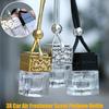 3PCS Auto Ornament Hanging Pendant Essential Oils Air Fresher Empty Glass Bottles Fragrance Car Perfume Bottle