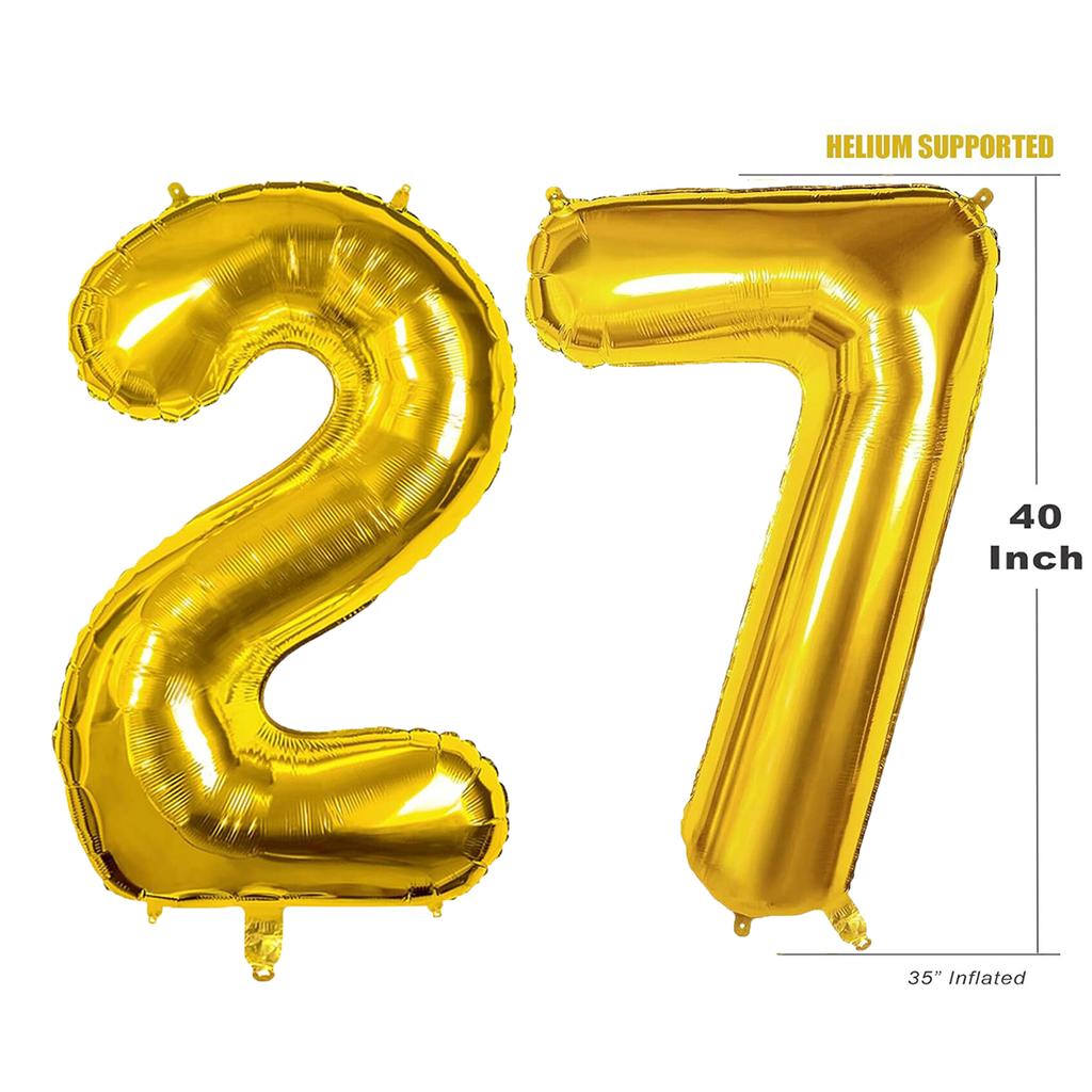 40inch Giant Golden Digital Balloon  0-9, Anniversary Party Decoration, Birthday Balloon