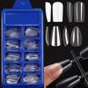 120Pcs/setmilky White Generous Nail Art Nail Art Piece, Almond Nail Piece, Advanced Medium Ladder Nail Removable Nail Piece