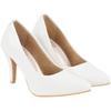 Shoetopia High Heels Solid Patent White Pumps For Women & Girls /Uk4