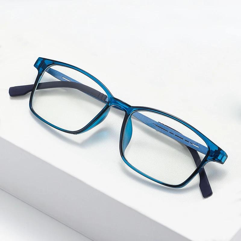 

New Anti Blue Light Reading Glasses For Men And Women Blocking Blue Light Optical Lenses Oculos Rectangle Gafas +1.0 +4.0 0 синий