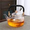1000ml Bamboo Handle Teapot Chinese Style Glass Teapot Tea Ceremony Transparent Kungfu Tea Pot with Strainer Home Water Kettle
