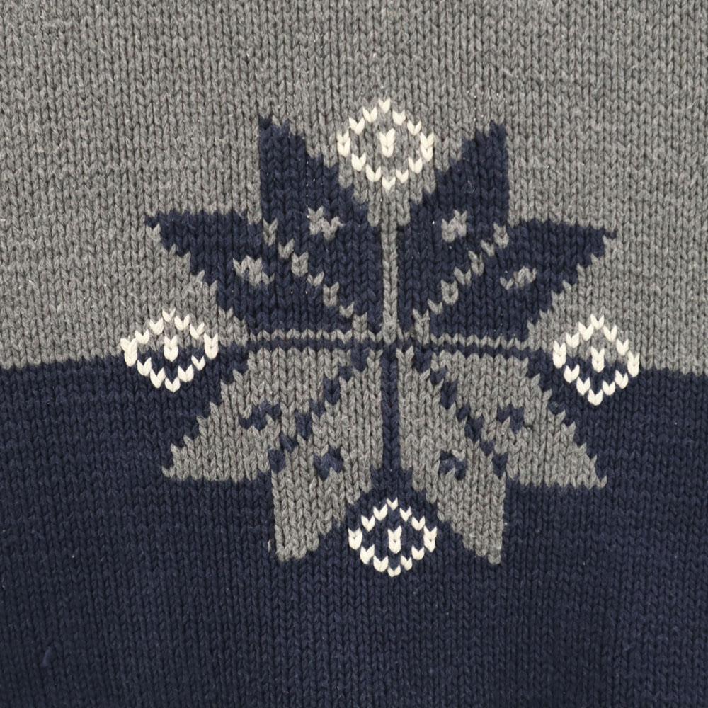 Gap 90s Old Nordic Pattern Long Sleeve Sweater L Gray Knit Men's Used