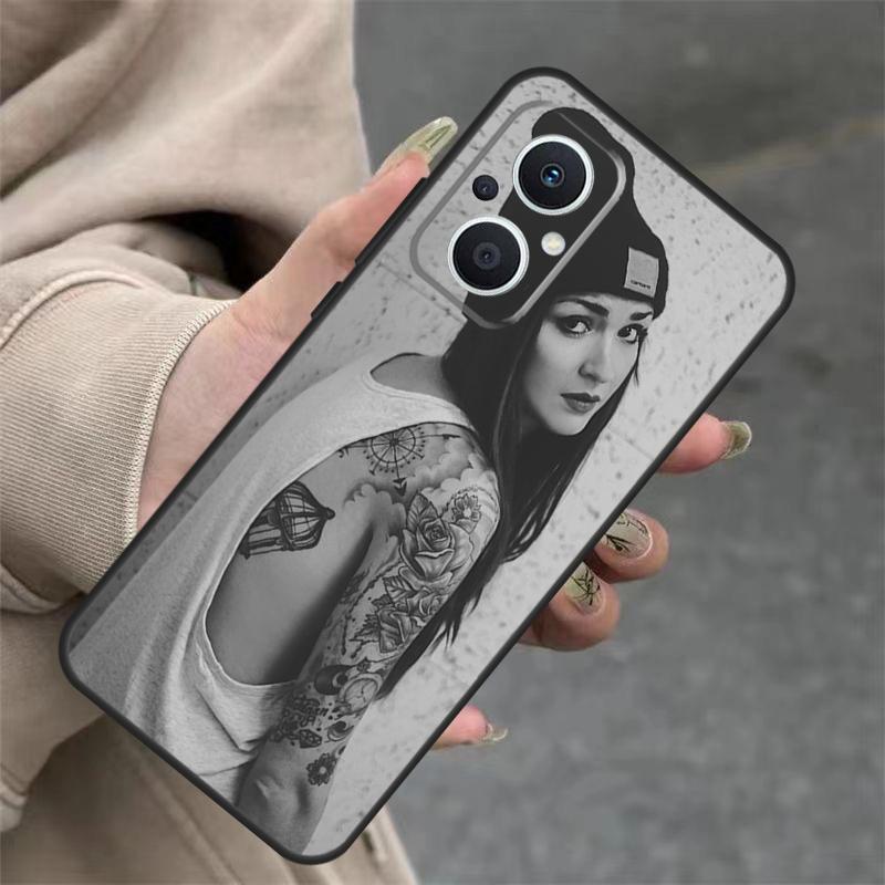 Sexy Sleeve Tattoo Girl Case For OPPO Reno 8T 13F 14F 12F 11F 10 12 13 14 Pro 7 8 Lite OPPO Find X8 X6 X9 Pro Cover