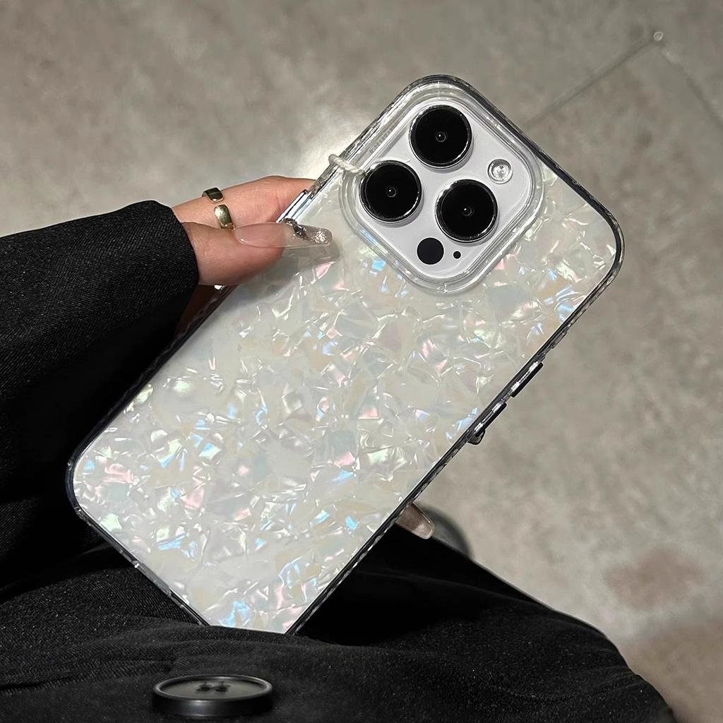 Muschelmuster IMD Handyhülle für Apple 17PROMAX Minimalistischer Stil Einfarbig Niedlich Temperament Kreative Hülle