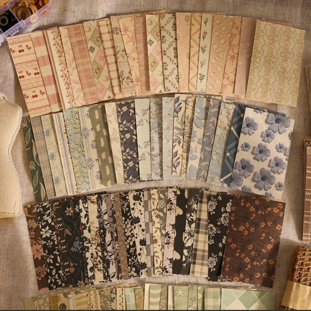Simulated Fabric Material Book Vintage Scrapbook Paper High Quality Memo Pad Refill Pages