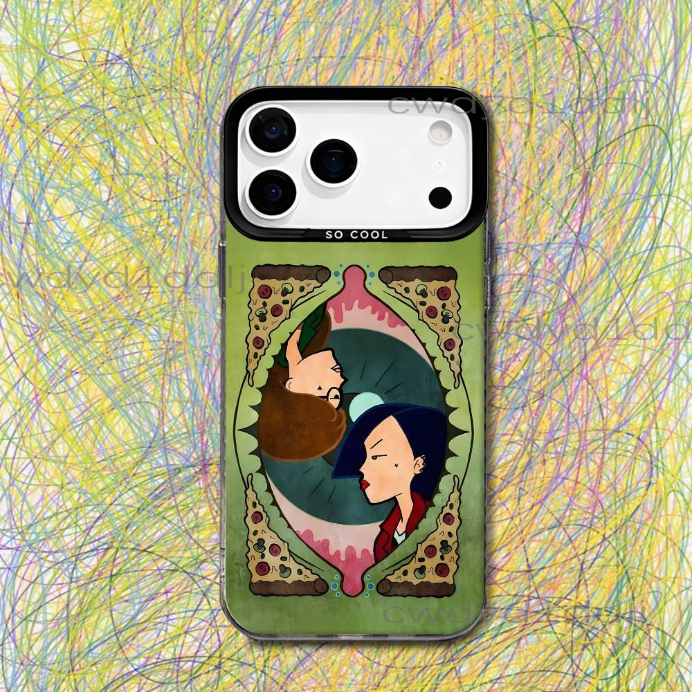 

Cool D-Daria Cartoon Girl Phone Case For iPhone 17,16,15,14,13,12,11,X,8,7,Pro,Max,Plus,SE4,Air,Mini IMD Gray Hard Matte iPhone13PRO