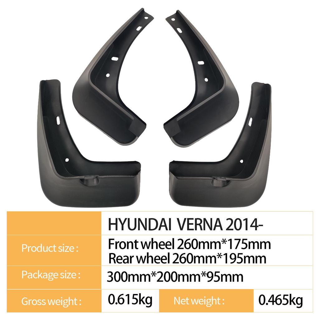 Hyundai Verna 2014 Stänkskärm för däck för internationell försäljning
