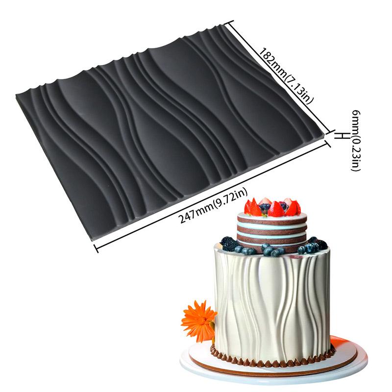 Resuable Cake Texture Silicone Baking Mold Non-stick Pastry Swiss Roll Chocolate Ice Cream Decorative Tools Gadgets Accessories