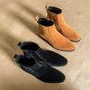 Golden Sapling Winter Suede Leather Chelsea Boots for Men Retro Classics Western Cowboy Boots Casual Shoes Man Big Size 38-46