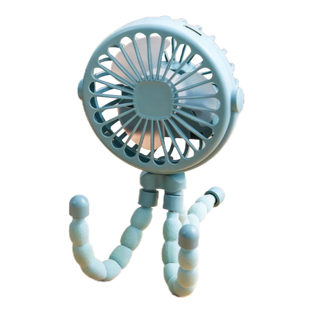 Ventilator für Kinderwagen, 3 Geschwindigkeiten, tragbarer Ventilator mit Nachtlicht, Schreibtischventilator, wiederaufladbar, für Kinderwagen, Autositz, Laufband, Camping
