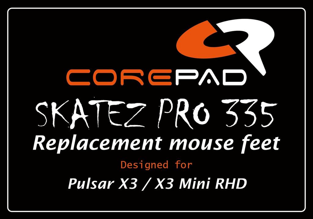 Corepad Skatez PRO Pulsar X3 X3 Mini Mouse Soles 2set / (RHD - Right-Handed) PTFE100% [PRO]