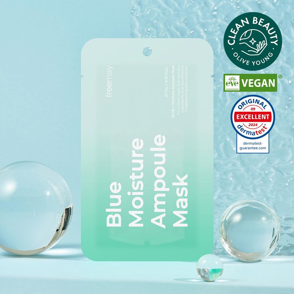 Primay [8 Fold Hyalurone Deep Moisturizing] Primay Blue Moisture Ampoule Mask 1 Sheet