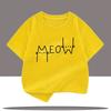 Cute and interesting cat pattern printed summer cartoon fashion casual girl boy round neck short sleeved Tshirt top