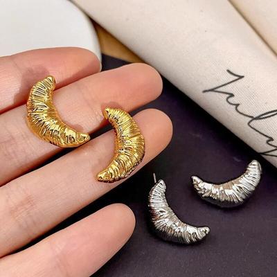 Metall Punk Croissant klobige Ohrringe für Frauen Persönlichkeit exquisite dicke Tropfen Ohrringe Schmuck