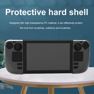 Split Game Console Shell with Bracket Game Console Protective Cover Replacement Console Shell Housing Accessories for Steam Deck