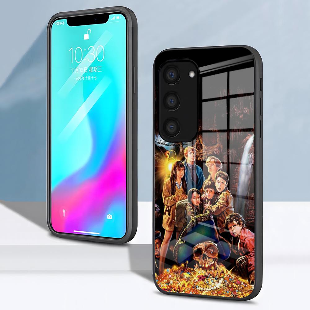 

Чехол для телефона The Goonies для Samsung S26 S25 S24 FE S23 S22 S21 Plus S20 Ultra Note20Ultra Черная стеклянная крышка Galaxy S24