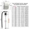 52MM Fuel Level Gauge With 0-190 Ohm Fuel Level Sensor 100-500mm Fit For Car Boat Marine Yacht Fuel level indicator 9-32V