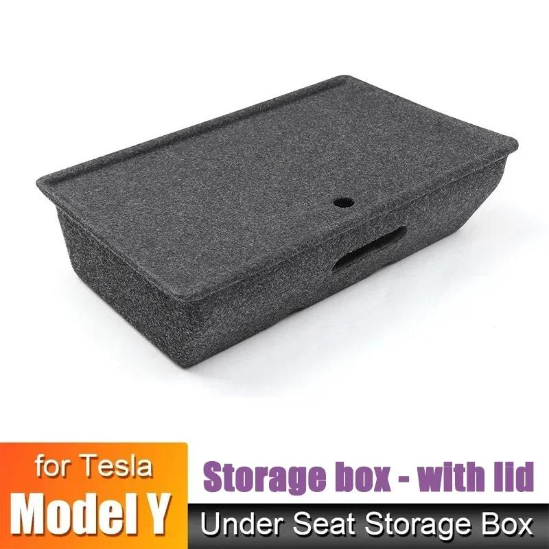 Aufbewahrungsbox unter dem Sitz für Tesla Model Y Organizer für die Mittelkonsole Zubehör Versteckter Stauraum unter dem Sitz Fächer Tablett für den Sitz