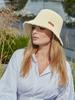Women's Summer Knitted Straw Bucket Hat - Breathable Frayed Edge Sun Hat, UV Protection Casual Fisherman Cap for Beach Travel