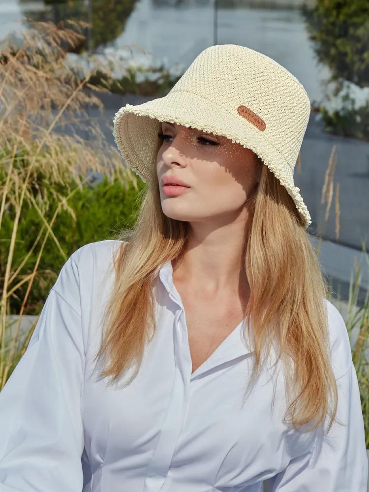 Women's Summer Knitted Straw Bucket Hat - Breathable Frayed Edge Sun Hat, UV Protection Casual Fisherman Cap for Beach Travel
