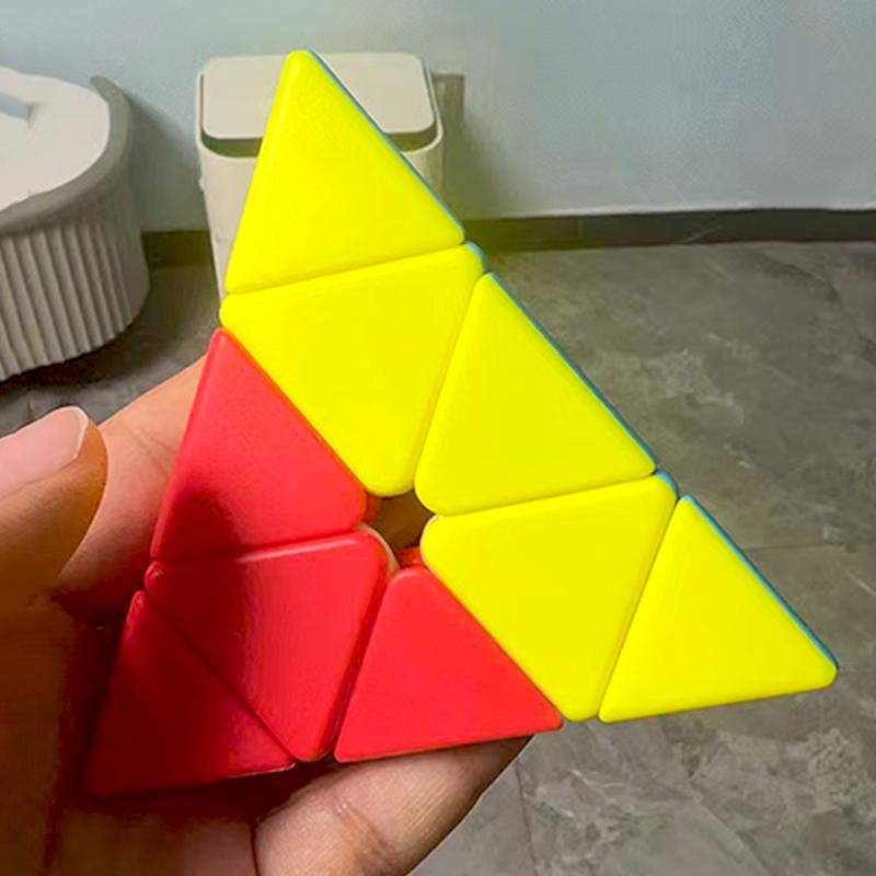Speed Cube 3X3X3 Pyramid Stickerless Triangle Puzzle Smooth Easy Turning Educational Toys For Kids Boys Girls Zauberwürfel