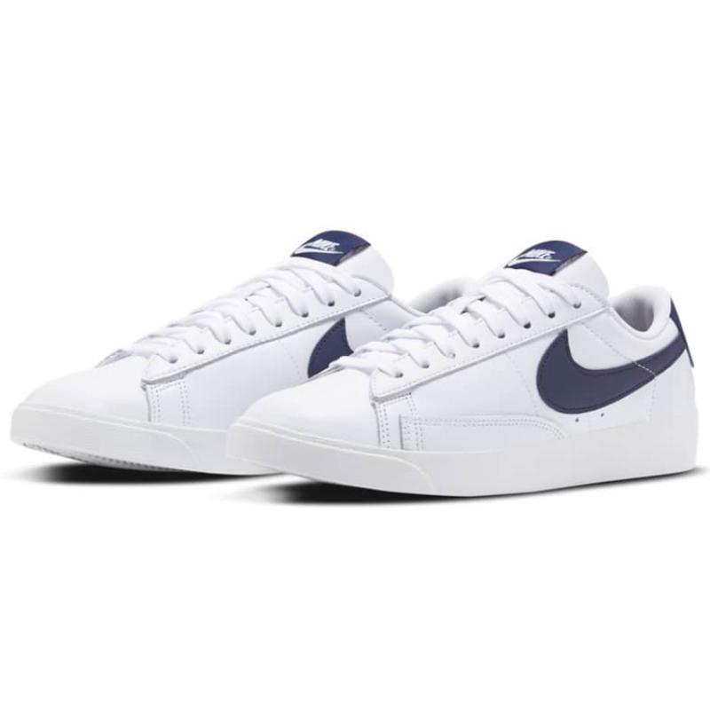 Nike Blazer Low Le White Navy Women's Sneakers Skateboard Shoes AV9370-119