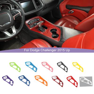 ABS Gear Shift Decorative Panel  Decoration Cover Ornament  Sticker Fit For Dodge Challenge 2015 Up Car Interior Accessories