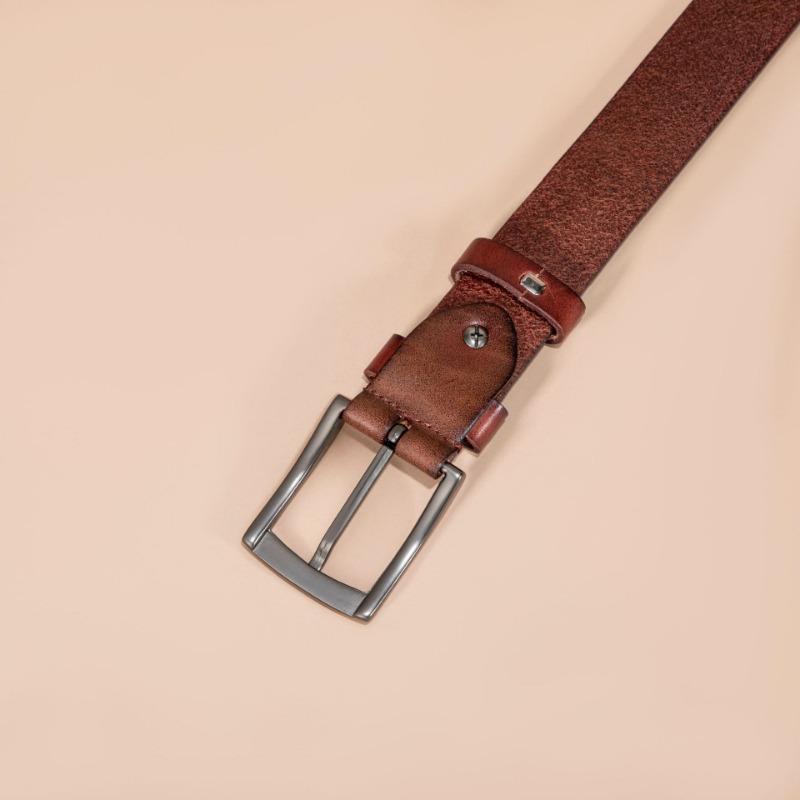 Leather Belt Men's Premium Versatile Business Belt Pin Buckle