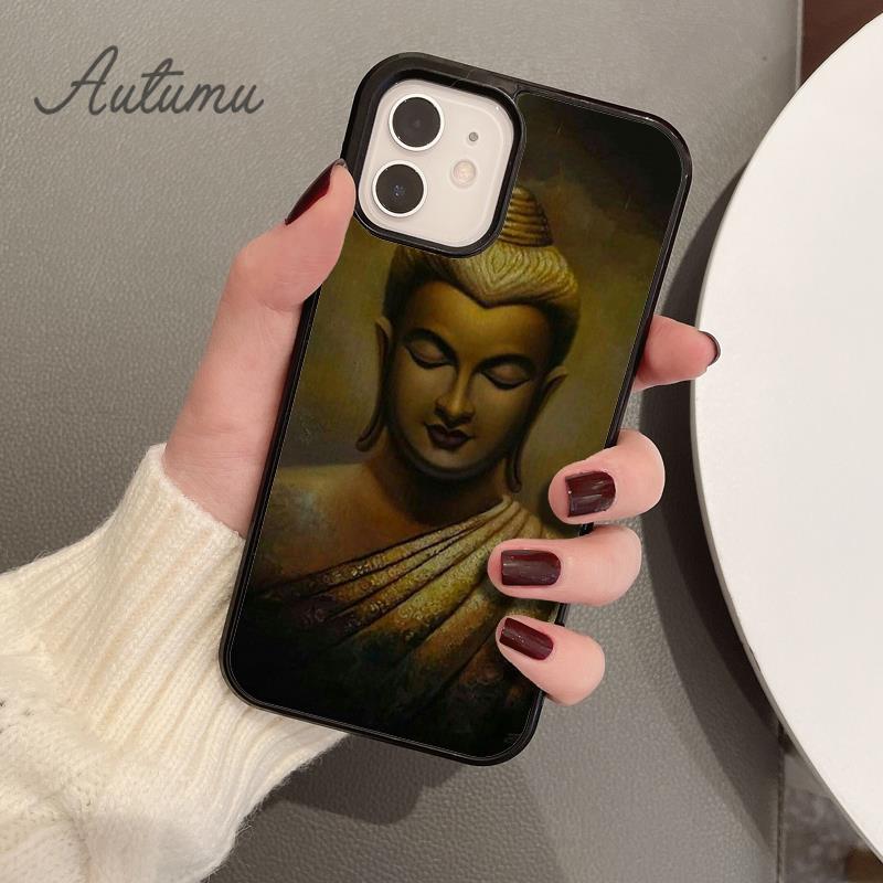 Buddha-Statue Vintage Handyhülle für iPhone 11 12 13 14 Pro Max mini X XR XS SE 2020 6 7 8 Plus Samsung Galaxy S21 S22 Hülle