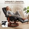 Recliner Chair TV Chair Reclining Chair, Faux Leather, 360 Degrees Swivel Chair, 145 Degrees Reclining, Black, 78 X 87 X 100 Cm