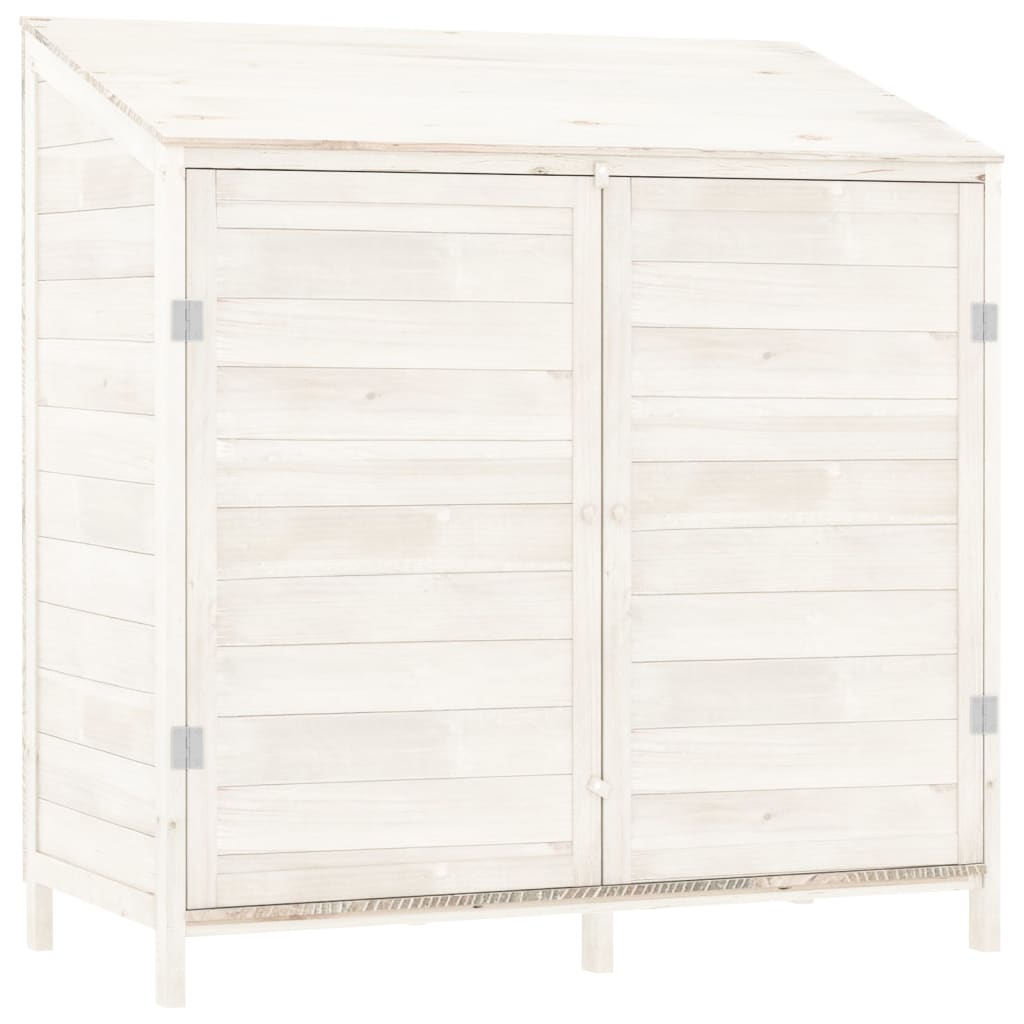 Vidaxl Szopa Ogrodowa, Biała, 102X52X112 Cm, Lite Drewno Jodłowe