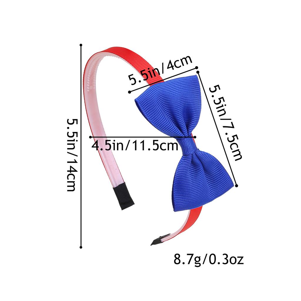 1/4 szt. Rypsowe Kokardy do Włosów Rabbina Opaski do Włosów Plastikowe Ząbki Gumki do Włosów Dziewczynki 3-calowe Kokardy Obręcze do Włosów Dzieci Powrót do Szkoły Akcesoria do Włosów