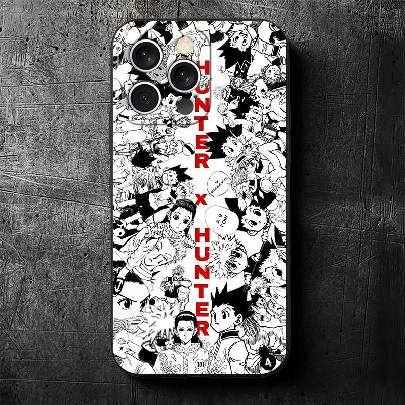 Hunter X-Hunters Anime Soft Phone Case for iPhone 16 16E 17 Air 15 Pro Max 14 Plus 13 Mini 11 12 7 Black Cover Back Shell