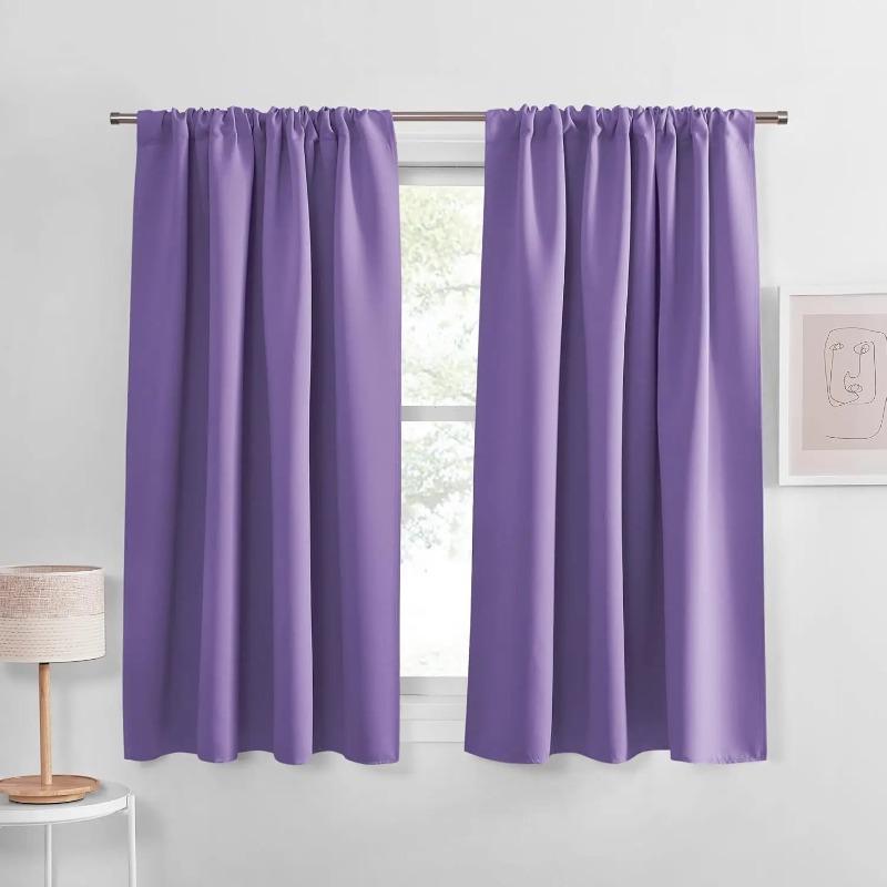 Full Shading and Sun Protection Blackout Curtains 1panel Solid Color Thicker Curtains Balckout Curtain Outdoor Curtains