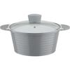 Pentola in ghisa di alluminio - - BOLERO - 28 cm - Induzione - Grigio / Bianco