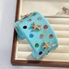 Exaggerated Shell Bracelets Resin Open Bracelet Vintage Beach Rhinestone Bangle  Girls Accessories