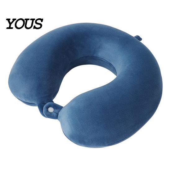 Memory Foam Cushion Travel Neck Pillow, U Shaped Headrest for Airplane Removable Velvet Pillow Cover Car, Soft Support Office Nap, Washable