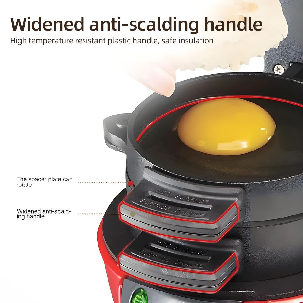 Breakfast Sandwich Maker with Egg Cooker Ring Easy Clean Non Stick Burger Sandwich Omelette Toaster
