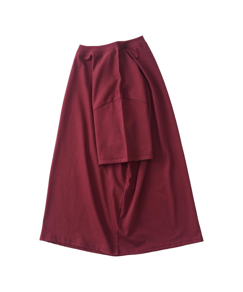 ANALOG MOOD Soft Roll-Up Short Sleeve T-Shirt (Burgundy)