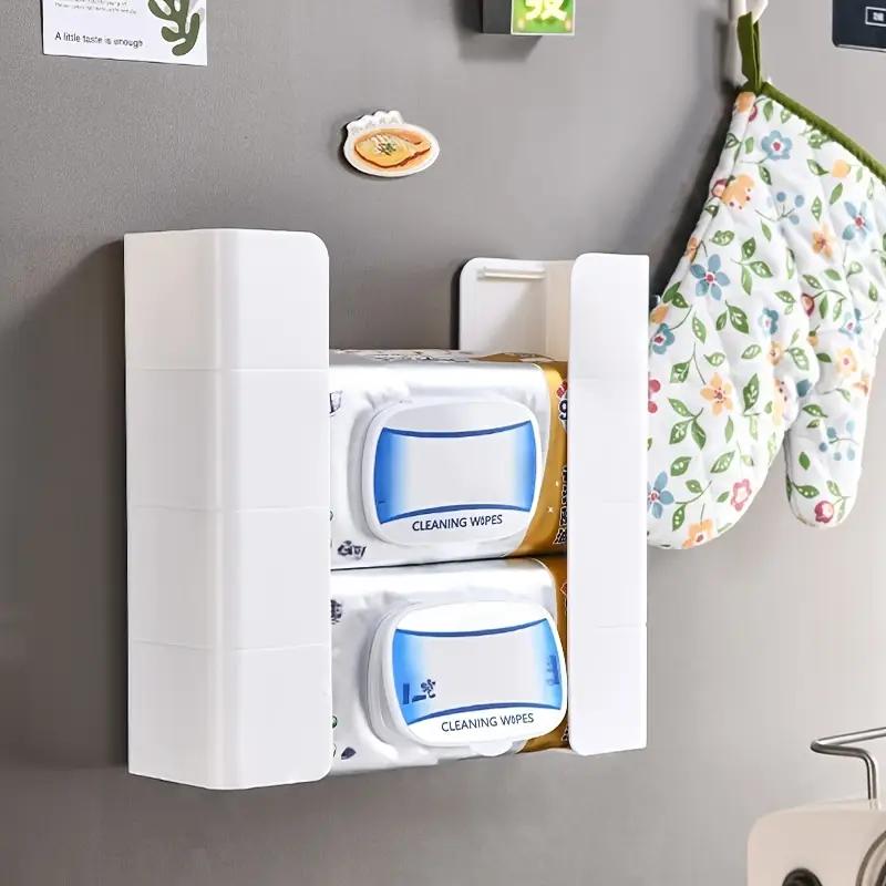Magnetic Tissue Box Kitchen Wet Wipes Storage Box Split Wall Mounted Refrigerator Wet Wipes Storage Rack Paper Box Tissue Holder