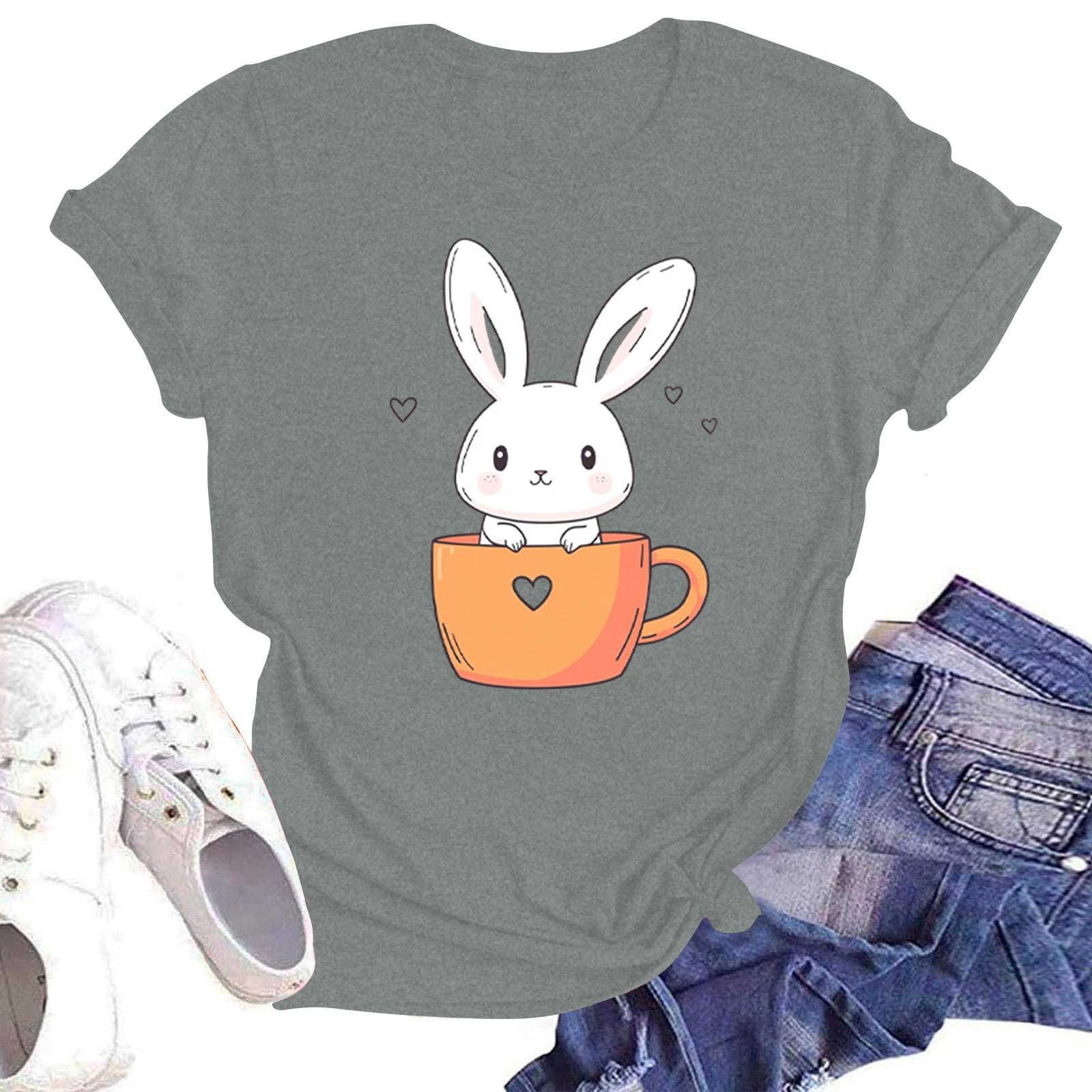 

Женская повседневная футболка с круглым вырезом и короткими рукавами с принтом L