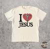I Love Jesus Tshirt, Comfort Colors Vintage Christian Tee, Retro Faith Graphic Tee
