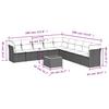 10-teiliges Gartensofa-Set mit Kissen, Beige, Poly-Rattan