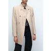 Fall and Winter New Women's Clothing Gold Button Decoration Wool Blend Double Breasted Stand Collar Coat Outwear 9037141