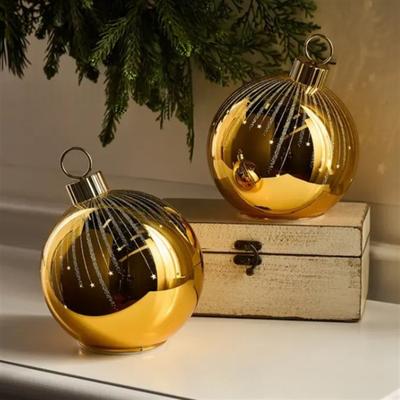 Sternennacht Glas Weihnachtskugeln Bruchsichere Kunststoffkugeln für Weihnachtsbaumschmuck Innen Außen Partygeschenke