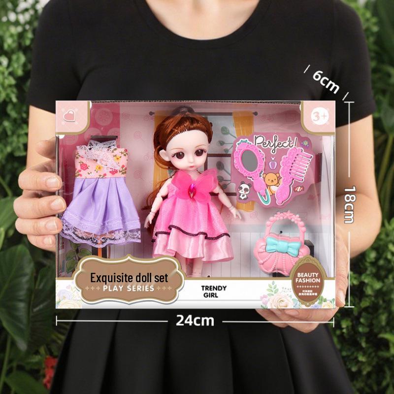 Princess Doll Gift Box Set: Dress-Up Barbie Doll Toys for Girls